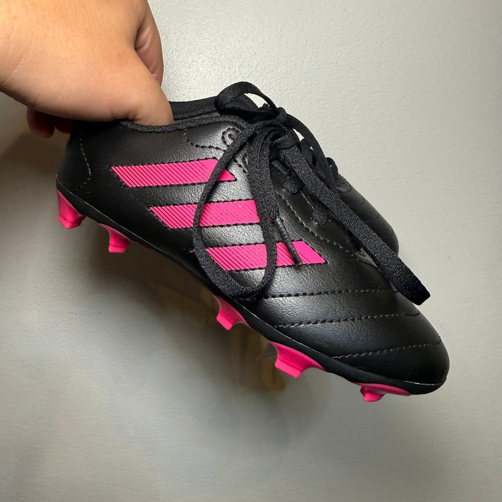 Adidas Kids Soccer Cleats Black Pink GX6907 Size 13K NEW